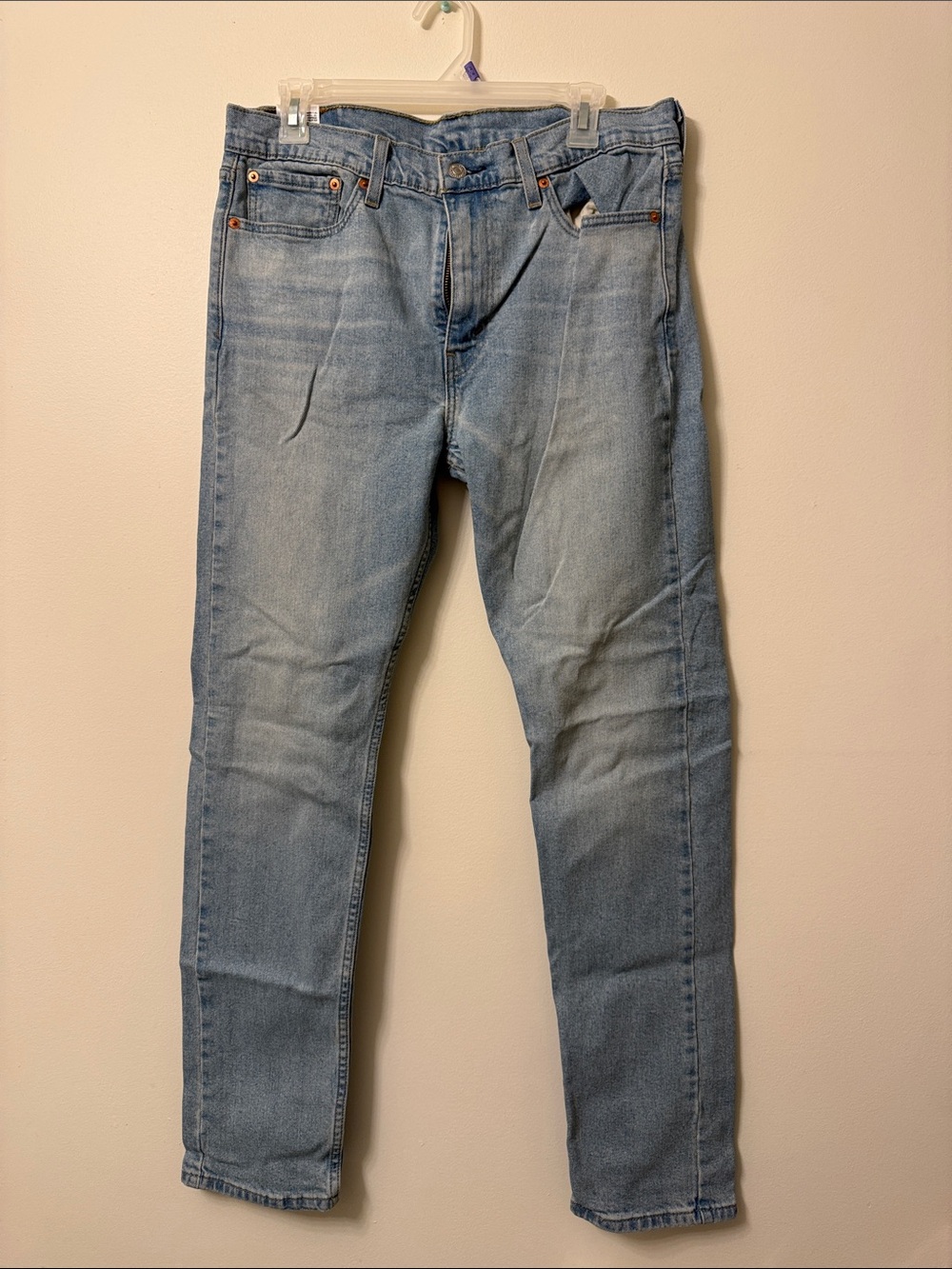 Levi's Light Wash Slim Straight Jeans